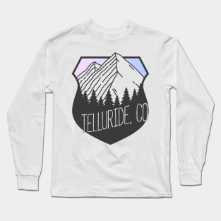 Telluride, Colorado Mountain Crest Sunset Long Sleeve T-Shirt